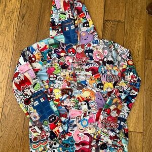 Cartoon Network All Over Anime Print Hoodie Women Size S/M